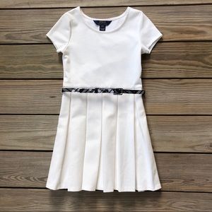 Polo Ralph Lauren Dress White Pleated Dress w/belt